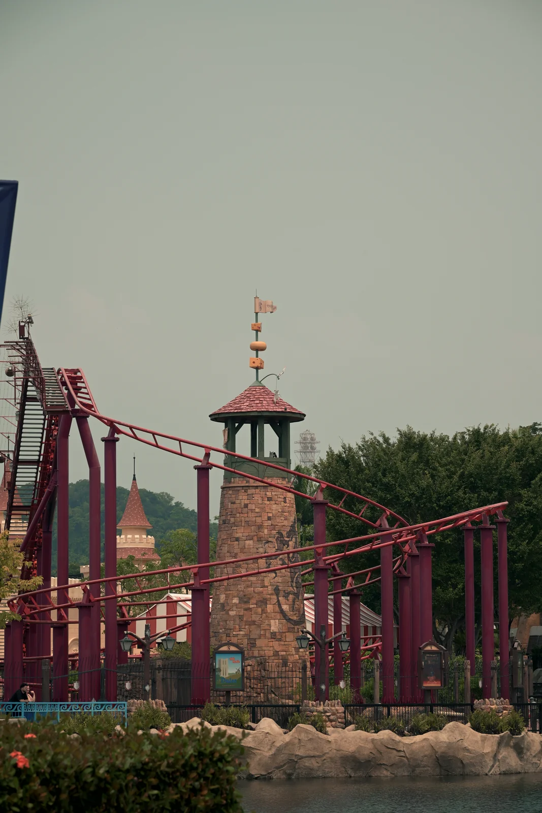 Far Far Away fairytale castle and Enchanted Airways rollercoaster